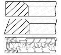 GOETZE ENGINE Anelli Pistone Del Pinze per Fasce Elastiche Fiat Panda 141 _
