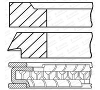 GOETZE ENGINE Anelli Pistone Del Pinze per Fasce Elastiche Saab 900 II 9-3