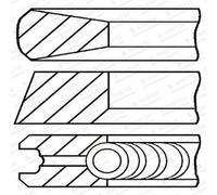 GOETZE ENGINE Anello Del Pistone da Officina per BMW 5er E39 Opel Omega B