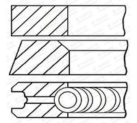 GOETZE ENGINE Anello Del Pistone da Officina per Citroën C25 Bus 280_ 290_