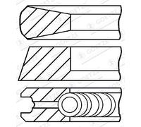GOETZE ENGINE Anello Del Pistone da Officina per Fiat Punto Van 176L