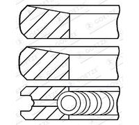 GOETZE ENGINE Anello Del Pistone da Officina per Mitsubishi L 200/Triton KB _ T.