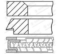 GOETZE ENGINE Anello Del Pistone da Officina per Renault 5 122 _ Super B/C40