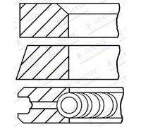 GOETZE ENGINE Anello Del Pistone da Officina per Renault Laguna I B56 _ 556_