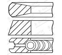 GOETZE ENGINE Anello Del Pistone da Officina per Rover 400 Tourer XW 200