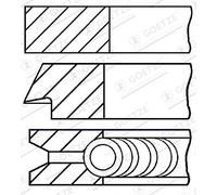 GOETZE ENGINE Kit Anelli Pistone Pinza Anelli Per Toyota Corolla FX Liftback