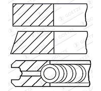 GOETZE ENGINE Kit Di Anelli Del Pistone Pinza Per Ford Escort III GAA GAF AWF