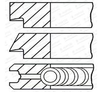 GOETZE ENGINE Set Di Anelli Del Pistone E Pinza Per Fiat Bravo II 198 500X 334