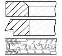 GOETZE ENGINE Set Di Anelli Del Pistone E Pinza Per KIA Sportage K00 Clarus K9A