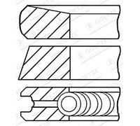 GOETZE ENGINE Set Di Anelli Del Pistone Per Toyota Land Cruiser _J6_ 4.0 Diesel