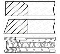 GOETZE ENGINE Set Di Anelli Del Pistone Pinza Per Fiat 126 126_ FSO 126P