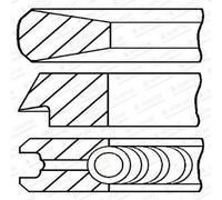 GOETZE ENGINE Set Di Anelli Del Pistone Pinza Per Fiat Doblo 119 Multipla 186