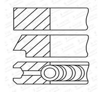 GOETZE ENGINE Set Di Anelli Del Pistone Pinza Per Jeep Commander XK Grand