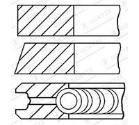 GOETZE ENGINE Set Di Anelli Del Pistone Pinza Per Lada 110 2110 Kalina Kombi