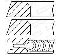 GOETZE ENGINE Set Di Anelli Di Pistone E Pinza Per Porsche 914 911 Targa