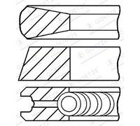 GOETZE ENGINE Set Di Anelli Pistone E Pinza Anelli Per Fiat Fiorino 147 127 127