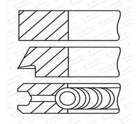 GOETZE ENGINE Set Di Anelli Pistone E Pinza Per VW Golf VI 5K1 1K1 Audi A4