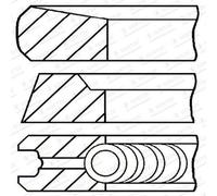 GOETZE ENGINE Set Di Ringi Pistone E Pinza Per Nissan Pathfinder III R51