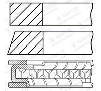 GOETZE ENGINE Set Di Segmenti Di Pistoni Pinza Per Toyota Starlet EP9 Corolla