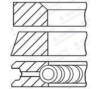GOETZE ENGINE Set Di Segmenti E Chiave Per Alfa Romeo 164 164_ 75 162B_