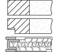 GOETZE Motore Set Di Anelli Per Citroën Ami Break 2 CV