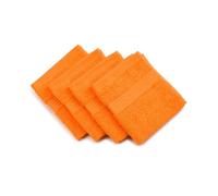 Gözze - Asciugamano Piccolo New York, Set da 4 Pezzi, Morbido e Assorbente, 100% Cotone, 30 x 30 cm - Arancione