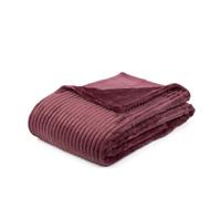 Gözze - Coperta Morbida e Avvolgente, Motivo a Coste, Microfibra, 150 x 200 cm - Lampone