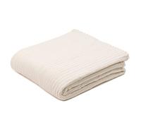 Gözze - Coperta Morbidissima, Raffinato Motivo a Coste, 1040g, 100% Poliestere, 150 x 200 cm - Bianco