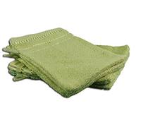 Gözze - Guanto da Bagno, Set da 4 Pezzi, Berlino, 100% Cotone, 17 x 24 cm - Verde scuro