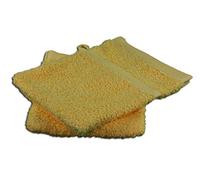 Gözze - Guanto da Bagno, Set da 4 Pezzi, Morbido e Assorbente, 100% Cotone, 16 x 21 cm - Oro