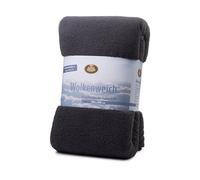 Gözze Kuscheldecke WOLKENWEICH mit Schaf Fellimitat, 150 x 200, Farbe anthrazit