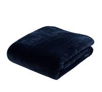 Gözze - Morbida Coperta Premium, Sensazione Cashmere, Microfibra, 180 x 220 cm - Blu marino