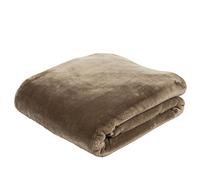 Gözze - Morbida Coperta Premium, Sensazione Cashmere, Microfibra, 180 x 220 cm - Tortora