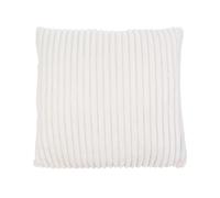 Gözze - Morbido Copricuscino, Motivo a Coste, Set da 2 Pezzi, Microfibra, 50 x 50 cm - Bianco Lana