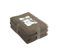 Gözze - Set di Asciugamani in Spugna, 2 Asciugamani per le Mani (50 x 100 cm), 2 Asciugamani da Bagno (70 x 140 cm) e 2 Asciugamani per gli Ospiti (30 x 50 cm), 100% Cotone - Marrone Cioccolato
