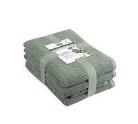 Gözze - Set di Asciugamani in Spugna, 2 Asciugamani per le Mani (50 x 100 cm), 2 Asciugamani da Bagno (70 x 140 cm) e 2 Asciugamani per gli Ospiti (30 x 50 cm), 100% Cotone - Giada