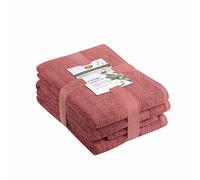 Gözze - Set di Asciugamani in Spugna, 2 Asciugamani per le Mani (50 x 100 cm), 2 Asciugamani da Bagno (70 x 140 cm) e 2 Asciugamani per gli Ospiti (30 x 50 cm), 100% Cotone - Rosso