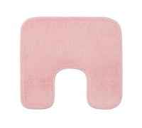 Gözze - Tappetino da Bagno Antiscivolo Premium, Con Incavo per WC, RIO, 100% Microfibra, Ideale per il WC grazie all'Incavo, 100% Microfibra, 50 x 45 cm - Rosa antico