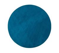 Gözze - Tappetino da Bagno Rotondo e Antiscivolo Premium, RIO, 100% Microfibra, 100% Microfibra, Ø 110 cm - Blu petrolio