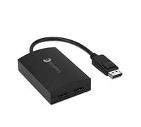 gofanco Adattatore Multi-Monitor Prophecy 1x2 DisplayPort da 1.2 a 2 Porte HDMI - Hub MST da DP a Doppio HDMI w. modalità di visualizzazione estesa, 4K a 30 Hz, per PC Windows, Nero