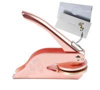 Goffratrice per timbri di libri, goffratrice per carta - Goffratore per libreria in metallo - per goffratura manuale per diari fai-da-te, goffratore per sigilli personali per libri, biglietti da visit