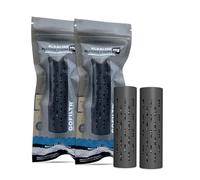 GOFILTR Infusore per acqua alcalina al magnesio (confezione da 2) 9,5 pH + elettroliti per qualsiasi bottiglia d'acqua/brocca piccola, 750 ricariche/3 mesi, 2 infusori ionizzati per acqua minerale