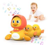 Gofimyee Giocattoli per anatre musicali, giocattoli per bambini di 1, 2 e 3 anni, giocattolo sonoro Early Education con Lullaby, tra cui una grande anatra, due piccole anatre e batterie