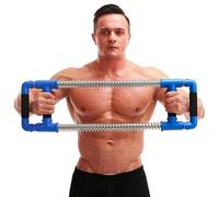 GoFitness Push Down Bar - Attrezzo per Allenamento dei Pettorali a Casa | Trainer con Molla a Compressione per Sviluppare Muscoli e Forza della Parte Superiore del Corpo