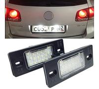 GOFORJUMP 2PCS SMD3528 6000K 18Leds License Plate Lights Number Plate Light for for P/orsche C/ayenne V/W Touareg Passat Golf 5 5D Touring