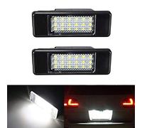 GOFORJUMP Luce Targa Posteriore per Auto Bianca a LED 2 Pezzi per P/eugeot 106 1007 207 307 308 3008 406 407 508 806 Citroen C2 C3 C4 C5 C6 DS3