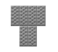 GOFQB 6 Pezzi Adesivi murali anticollisione for Bambini 3D Pannello a Muro di Sicurezza for Bambini Grigio Autoadesiva per;Decorazioni murali adesive