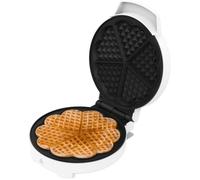 Cecotec Macchina per Waffle Elettrica Fun Gofrestone Round. 1000 W, Finiture in Acciaio Inox, 1-5 Waffle, Forma a Cuore o 1 Grande, Piastra Antiaderente, Cottura Uniforme, Indicatore Luminoso.