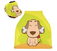 Gog Osso Giallo Auto per Bambini Passeggino Tettoia Copri Seggiolino Copertura Infermieristica per L'Allattamento Al Seno All-In-1 Morbido Traspirante Elastica Tettuccio