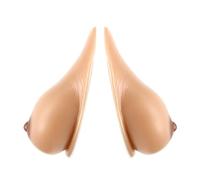 GOGAGO B-EE Cup Forme del Seno in Silicone/1 Paio di Tette finte autoadesive per Crossdresser, Mastectomia Transgender e Cosplay/Seno protesico Realistico al Tocco,Suntan,C|Cup (800g/Pair)